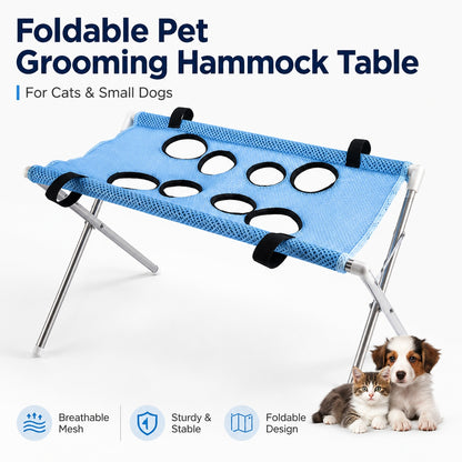 2-in-1 Foldable Pet Grooming Station – Bathing, Nail Trimming & Everyday Grooming for Small Pets